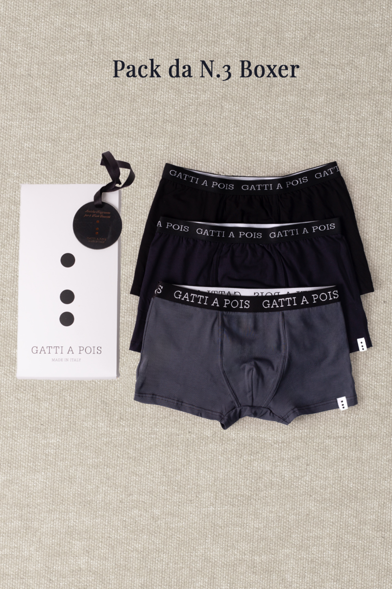 Box n.3 Boxer Intimi in Cotone Jersey Nuova Collezione+ CARD Profumata con Iniziali o Senza! - immagine 2