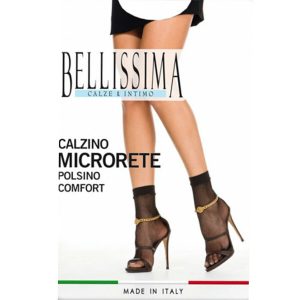 6 PAIA CALZINO BELLISSIMA MICRORETE CON ELASTICO COMFORT IN TAGLIA UNICA