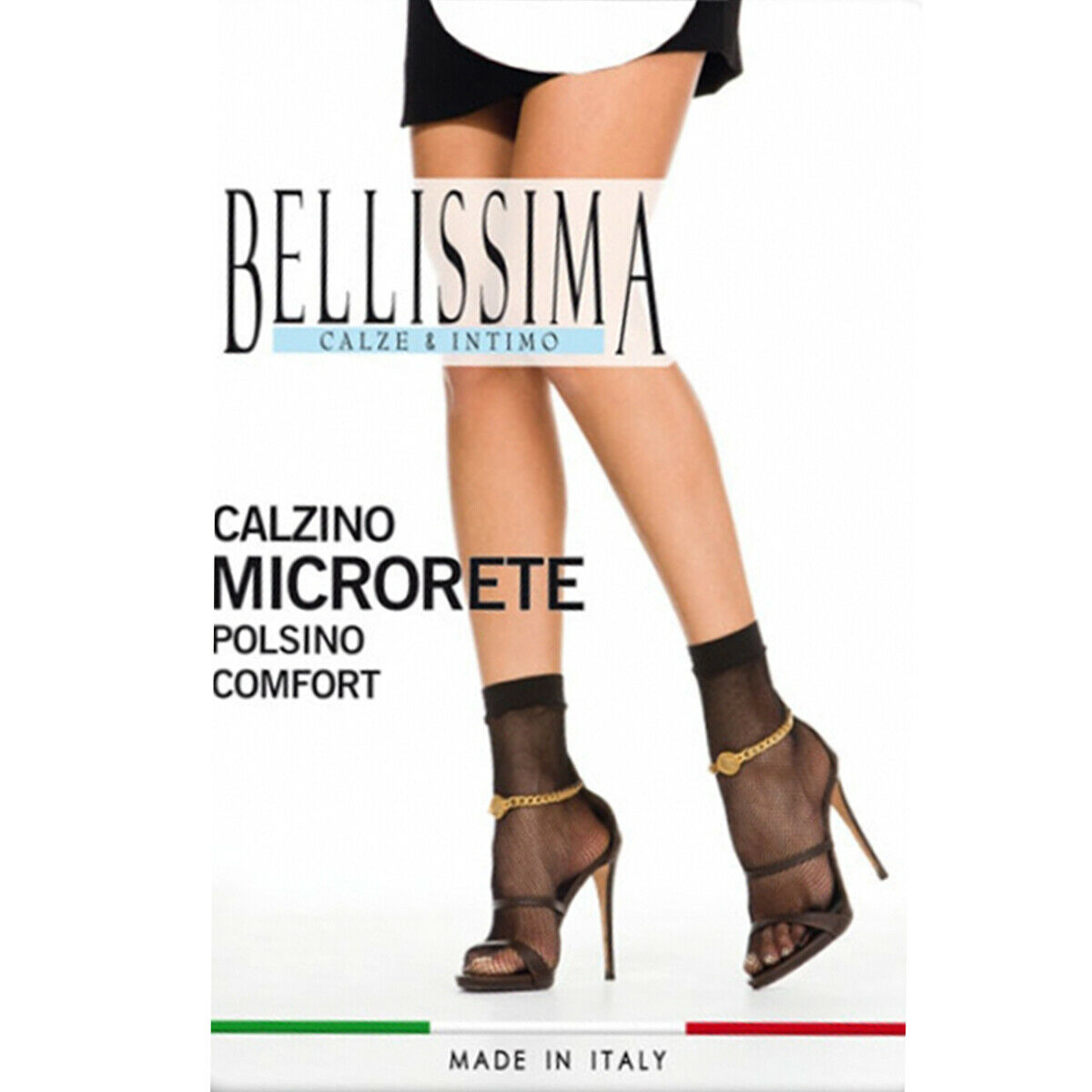 6 PAIA CALZINO BELLISSIMA MICRORETE CON ELASTICO COMFORT IN TAGLIA UNICA