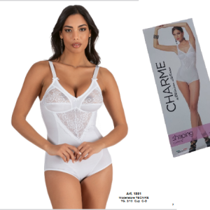 BODY CHARME TECNIKE ART. 1801 IN COPPA C CON INSERTI IN PIZZO CONTENITIVO