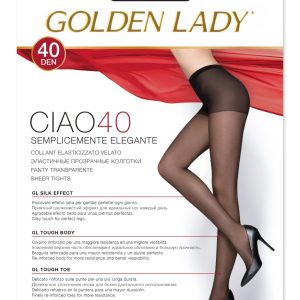 10 PAIA COLLANT GOLDEN LADY CIAO 40 ELASTICIZZATO VELATO TG. 2-3-4 COLORE NERO