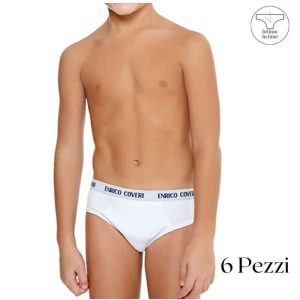 6 PEZZI SLIP BIMBO RAGAZZO COVERI ART. ES4000 IN COTONE ELASTICIZZATO