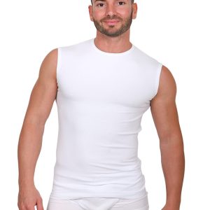 3 CANOTTE UOMO SMANICATO ROSSOPORPORA ART. CU004  COTONE BIELASTICO BIANCO-NERO