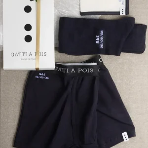 Box da N.1 Boxer Intimo, N.1 Pochette e N.1 Paio di Calza in Puro Filo di Scozia con INIZIALI e DATA