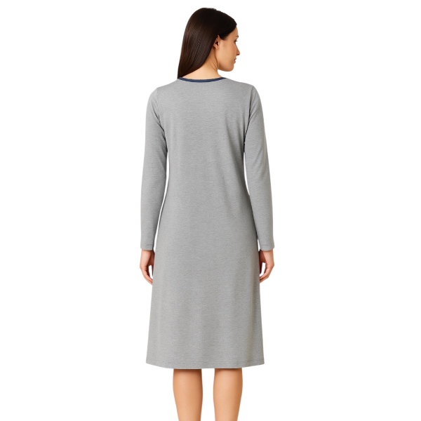 Camicia Da Notte Serafino in Interlock di Cotone 91025 – Linclalor - immagine 3