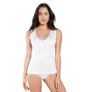 Canotta Spalla Larga in Cotone con Pizzo VL3311 – Nottingham