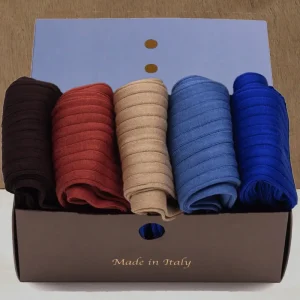 Box da N.5 Calze Mezzagamba Business Man a COSTINE in Filo di Scozia con Iniziali o Senza!