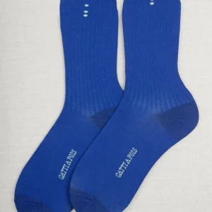 Calze Cromo in Puro Cotone Blu Royal&Lime con Iniziali o Senza!