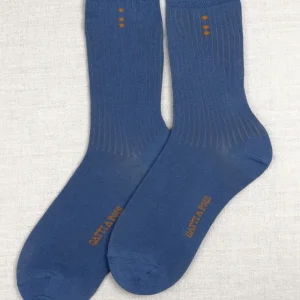 Calze Cromo in Puro Cotone BluAvio&Ruggine con Iniziali o Senza!