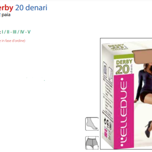 12 PAIA COLLANT IN FILANCA DONNA ELLEDUE DERBY 20 DENARI CON CORPINO RINFORZATO