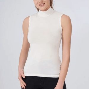 Lupetto smanicato in Micromodal Cashmere