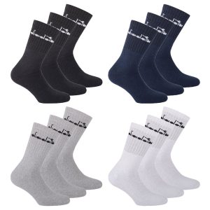 6 PAIA CALZA CORTA DIADORA ART 9055 TENNIS UNISEX IN SPUGNA SPORT E TEMPO LIBERO