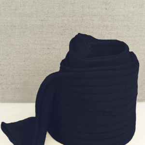 Calze da Donna in Filo di Scozia BluNotte a Costine Lunghe con Iniziali o Senza!