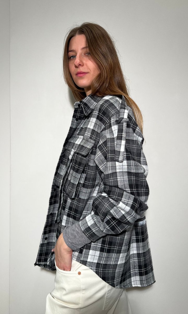 Tensione In camicia a scacchi con stampa RL1095 - immagine 3