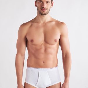 Slip alto in puro cotone aperto