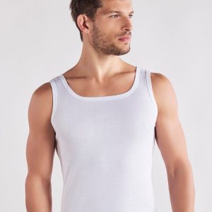 Canottiera in finissima costa di puro cotone