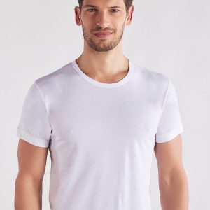 T-shirt girocollo in puro cotone