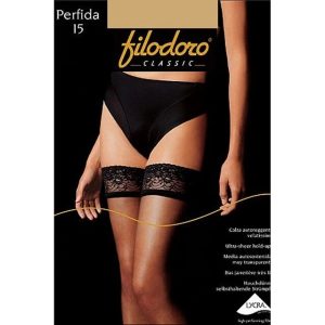 6 PAIA AUTOREGGENTE FILODORO PERFIDA 15 DEN VELATISSIMA OPACA BALZA IN PIZZO