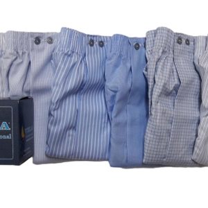 6 BOXER VELA ART. FIRENZE UOMO CON BOTTONI ED APERTURA IN PURO COTONE 100%