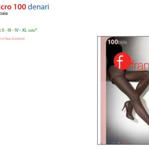 3 PAIA COLLANT FRANZONI MICROFIBRA 100 DEN COPRENTE ELASTICIZZATO OPACO