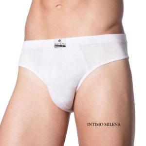 12 PEZZI SLIP UOMO ART. 521 IN SOFFICE COTONE 100%  TAGLIA 3-4-5-6-7-8 BIANCO