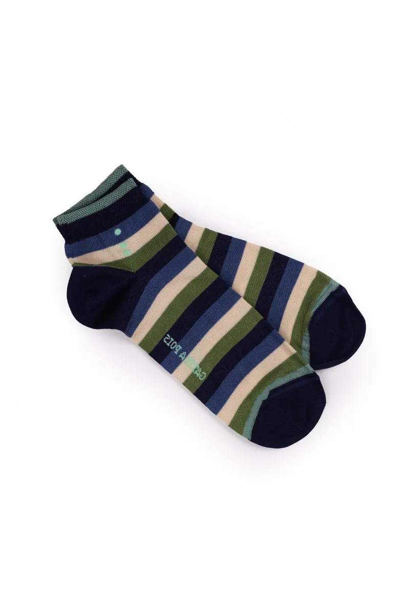 Fantasmini in Filo di Scozia Righe Blue&Green con Iniziali o Senza! - immagine 3