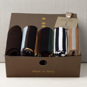 Box Papà a Righe con Iniziali o I Love Dad Ricamati + Card Profumata e bigliettino!