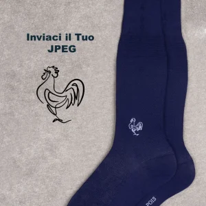 Calze in Puro Filo si Scozia LUNGA con IL TUO RICAMO (inviaci il Jpeg)