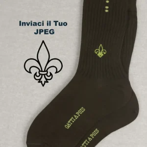 Calze Fantasia MEZZAGAMBA con IL TUO RICAMO (inviaci il Jpeg)