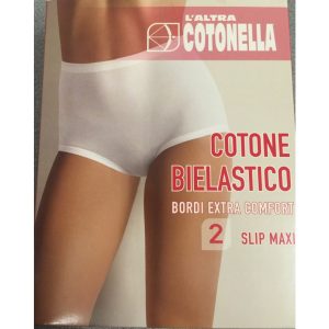 6 PEZZI SLIP ALTO DONNA COTONELLA ART.GD107 COTONE BIELASTICO COLORE BIANCO NERO