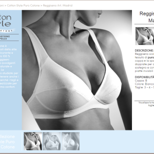 REGGISENO GIOS ART. MADRID SENZA FERRETTO SPALLINE LARGHE CUCITURE PIATTE TAGLIE 3-4-5-6-7 BIANCO-NERO