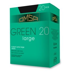 10 PAIA COLLANT OMSA GREEN IN FILANCA 20 DEN VELATO TAGLIA LARGE