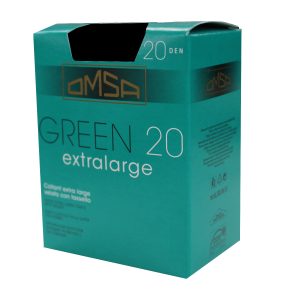 10 PAIA COLLANT OMSA GREEN IN FILANCA 20 DEN VELATO TAGLIA EXTRALARGE