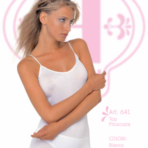 3 MAGLIE DONNA HENRI ART. 641 CANOTTA A SPALLA STRETTA COTONE FILO DI SCOZIA