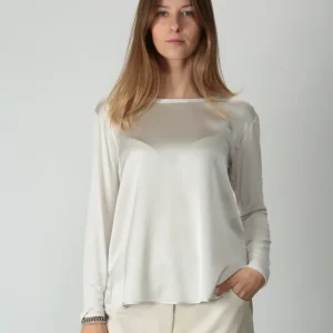 Maida Mila T-shirt in seta manica lunga 245M1004