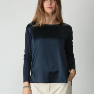 Maida Mila T-shirt in seta manica lunga 245M1004