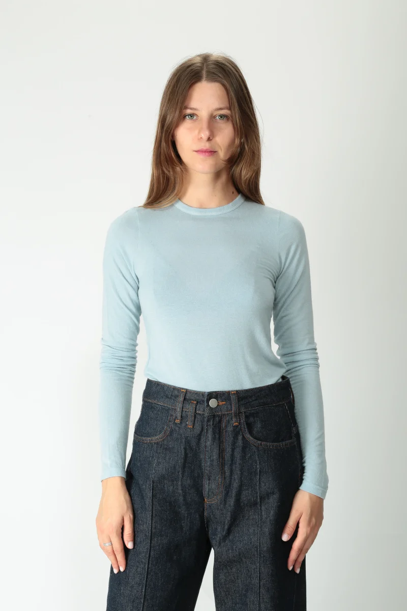 Tela T-shirt in viscosa e lana Melania - immagine 2