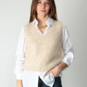 Maida MIla Gilet con paillettes 255M8301