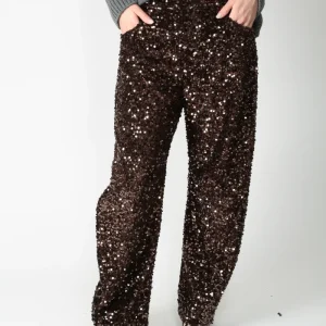 Tensione In Pantalone in paillettes W25PC72