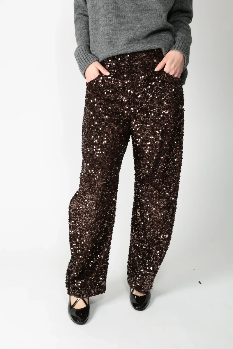 Tensione In Pantalone in paillettes W25PC72 - immagine 2