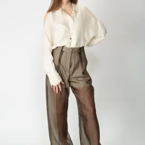 Tela Pantalone ampio in organza Ribalta