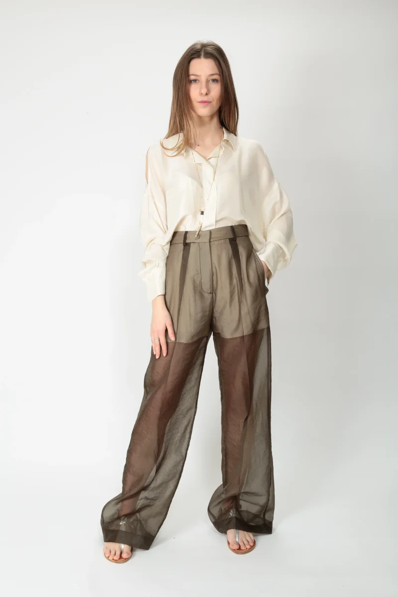 Tela Pantalone ampio in organza Ribalta - immagine 3