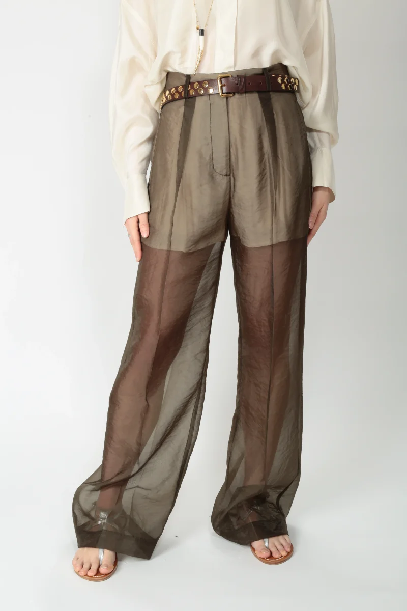 Tela Pantalone ampio in organza Ribalta - immagine 4