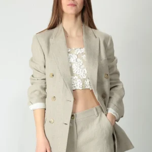 Solotre Giacca in lino doppiopetto M1D0233