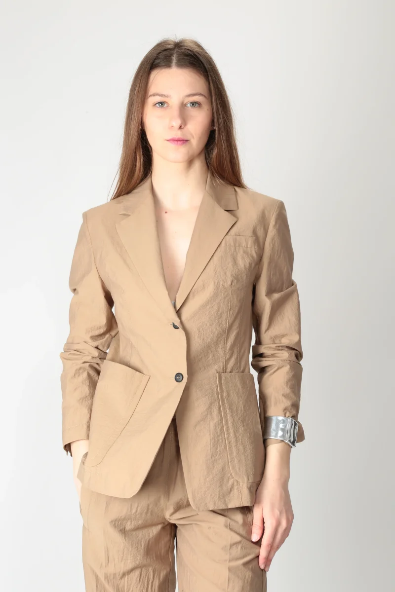 Tela Giacca monopetto in cotone Poesia - immagine 2