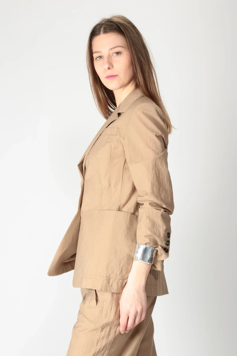 Tela Giacca monopetto in cotone Poesia - immagine 3