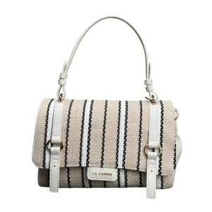 LA CARRIE Borsa Shopping Atena Bicolor Ivory