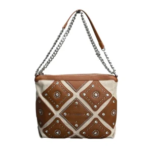 LA CARRIE Borsa a spalla Butterfly Cuoio