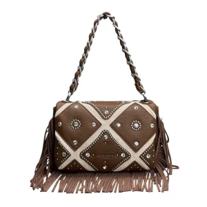 LA CARRIE Borsa a spalla Isabel Butterfly Brown