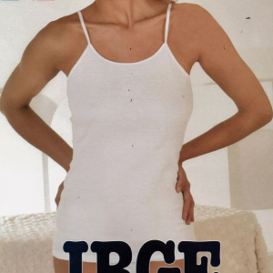 3 CANOTTE DONNA SPALLA STRETTA TOP IRGE 7001 IN COTONE LISCIO 100%